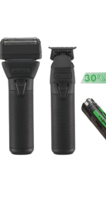 BabylissPro FXONE BlackFX Trimmer & Double-Foil Shaver Prepack #FX1FSTMBPK