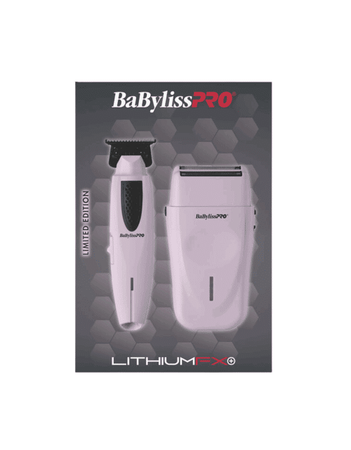 BabylissPro Limited Edition LithiumFX+ Trimmer and Double-Foil Shaver Prepack (Pink) #FX73FSTPKMP