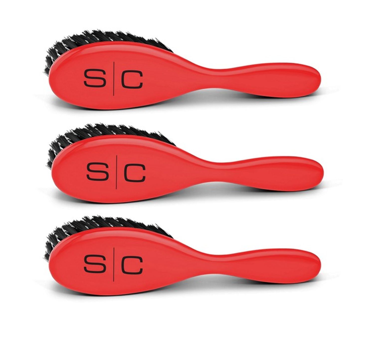 StyleCraft Fresh Cut Brush Red 3pk #SC318SR - Barber Depot