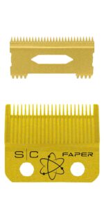 StyleCraft Gold Faper Blade with Gold Deep Slim Cutting Blade #SC525G
