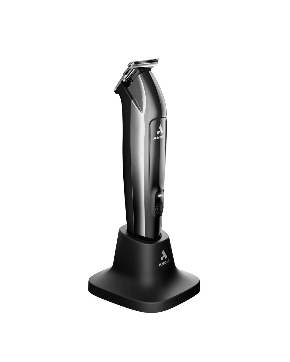 Andis Slimline Pro II Trimmer #561997 - on charging stand angled right