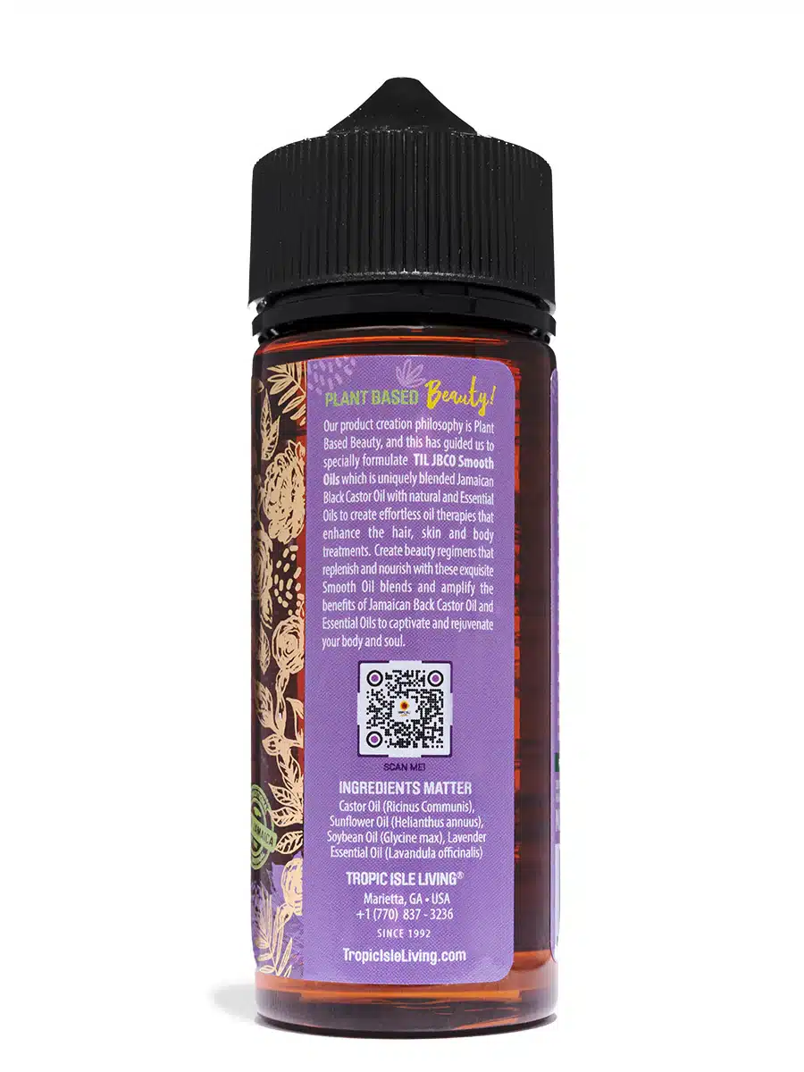 Tropic Isle Living - Jamaican Black Castor Oil - Luscious Lavender - back label 2