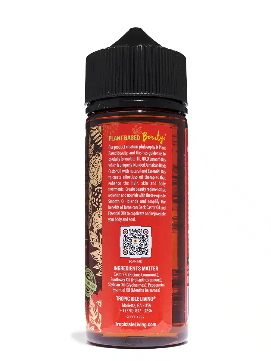 Tropic Isle Living - Jamaican Black Castor Oil - Popping Peppermint - Back label 2