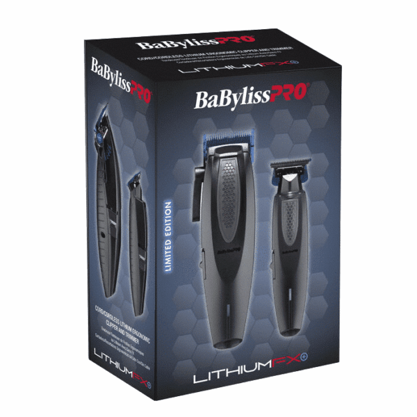 BabylissPro LithiumFX+ Ergonomic Clipper and Trimmer Matte Black