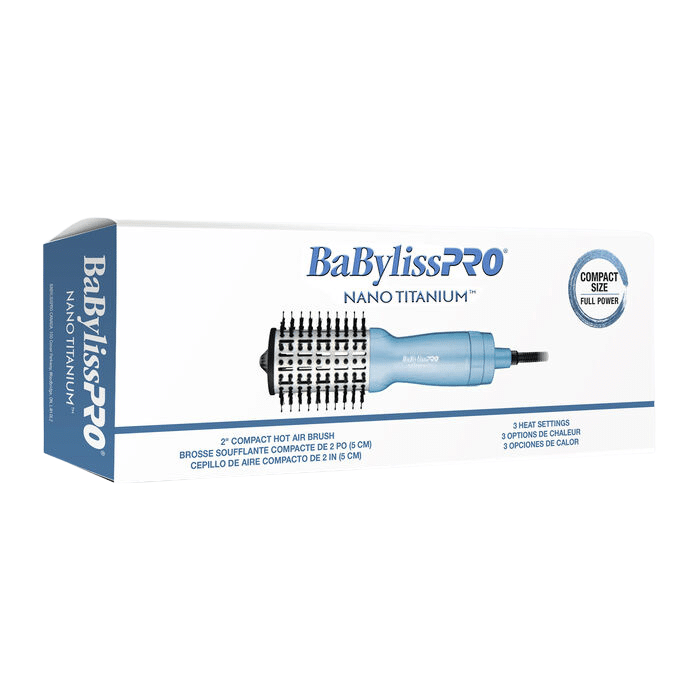 BabylissPro Nano Titanium 2" Compact Oval Hot Air Brush #BNTMHBUC - Package