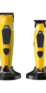 JRL Diamante Clipper & Trimmer Set Yellow - on charging stand