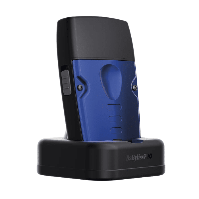 BabylissPro LoProFX Compact Trimmer and Shaver PrePack #FX72FSPK - shaver on charging stand angled