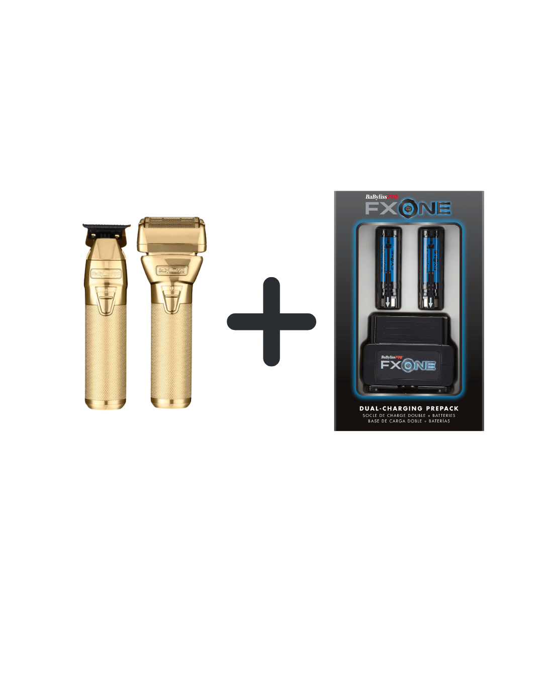 BabylissPro FXOne GoldFX Trimmer & Foil Shaver Prepack #FX1FSTGTO