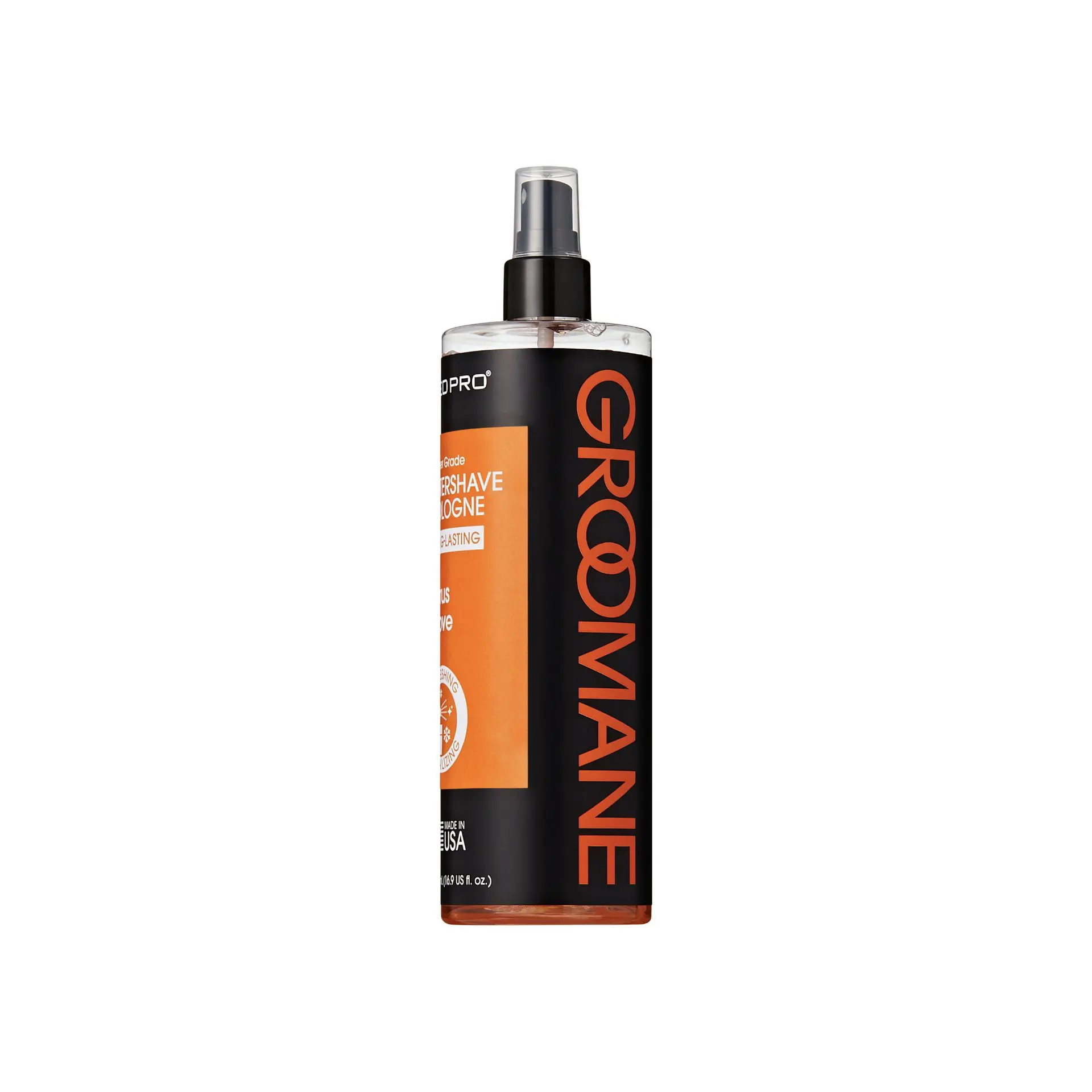 Groomane Aftershave Cologne 500mL - Citrus Grove Bottle View 2
