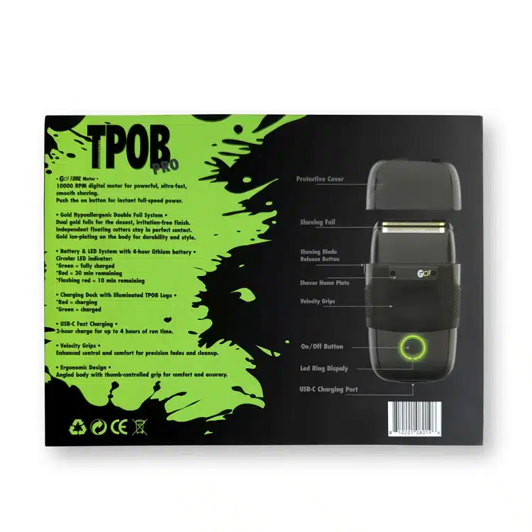 TPOB Go Shaver Black Edition - Package Back