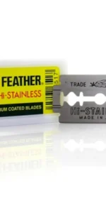Feather Hi Stainless Double Edge Razor Blade - example
