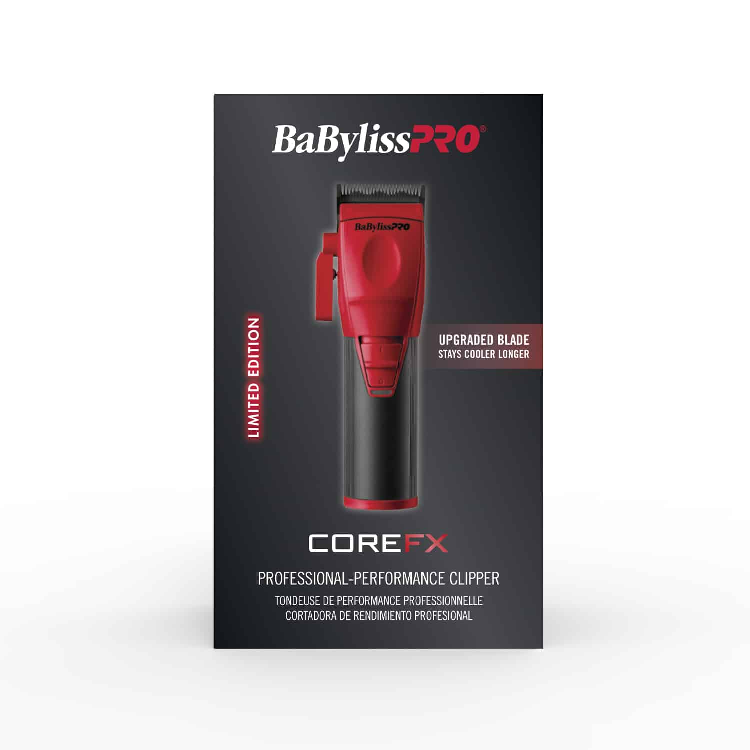 BabylissPro CoreFX Clipper Red #FX86RD - Package front
