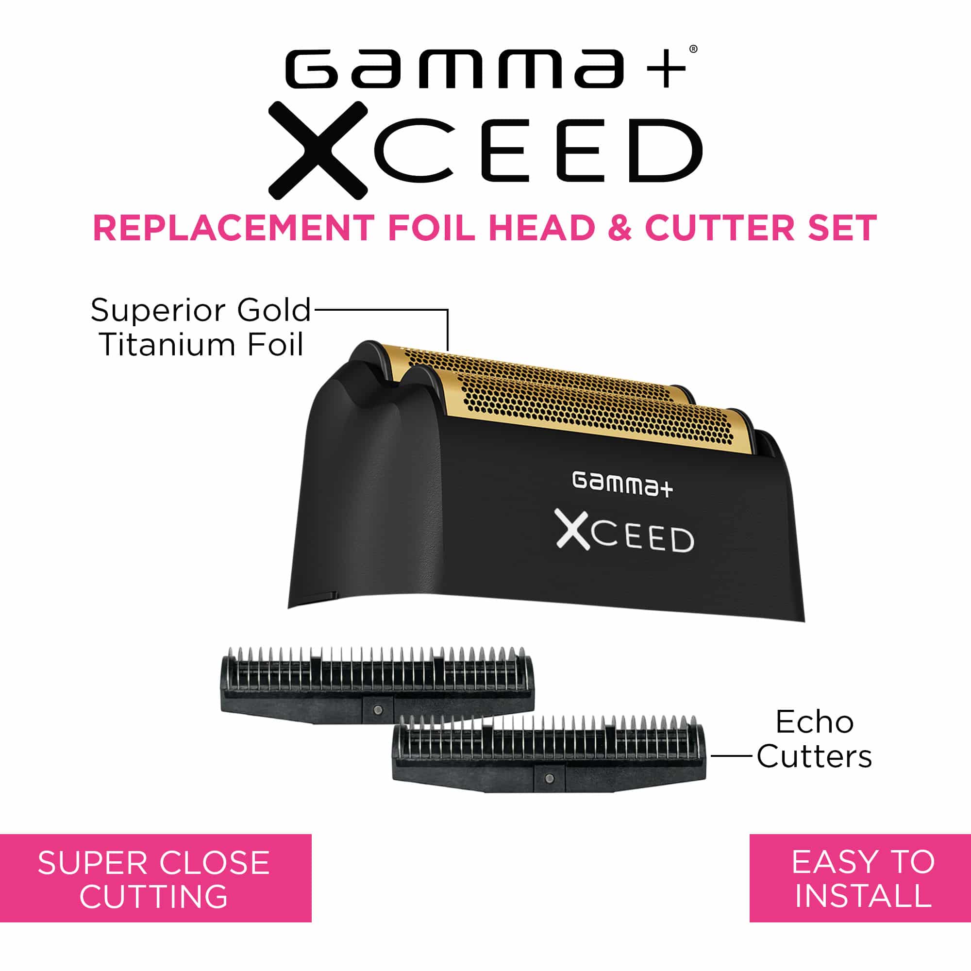 Gamma Xceed Shaver Replacement Foil and Cutter #GP556B - info