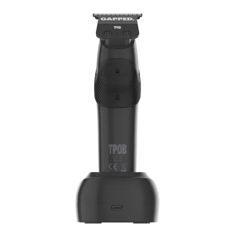 TPOB Go Trimmer - Blackout - On charging stand back view