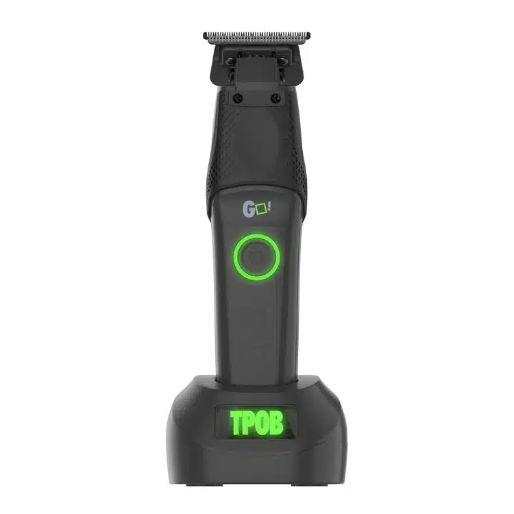 TPOB Go Trimmer - Blackout - on charging stand
