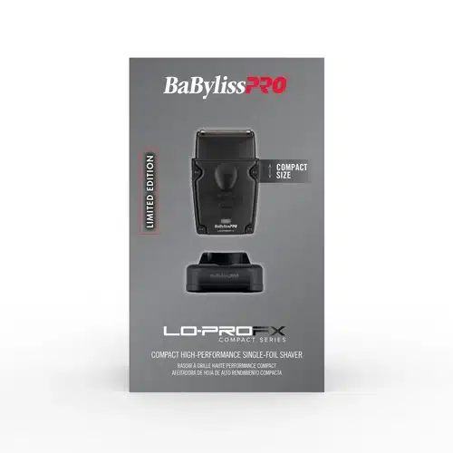 BabylissPro Lo-ProFX Compact Single Foil Shaver Matte Black #FXLPFS1MB - Package