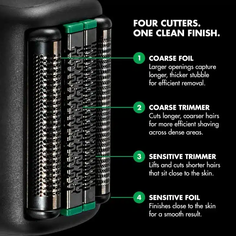 BabylissPro X Tomb45 Wireless Charging Foil Shaver #FXT45FS - foil info