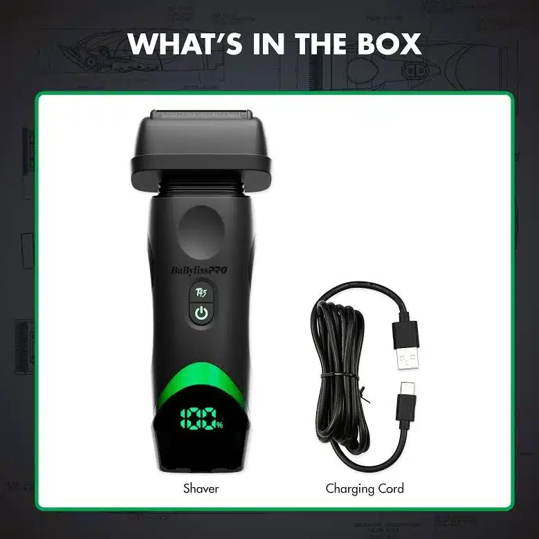BabylissPro X Tomb45 Wireless Charging Foil Shaver #FXT45FS - included