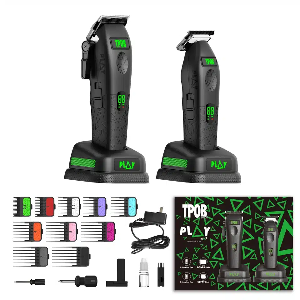 TPOB Play Max Clipper and Trimmer Bundle - Blackout Edition - included