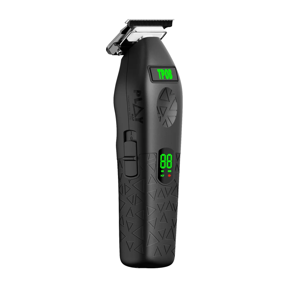 TPOB Play Max Clipper and Trimmer Bundle - Blackout Edition - Trimmer angled view
