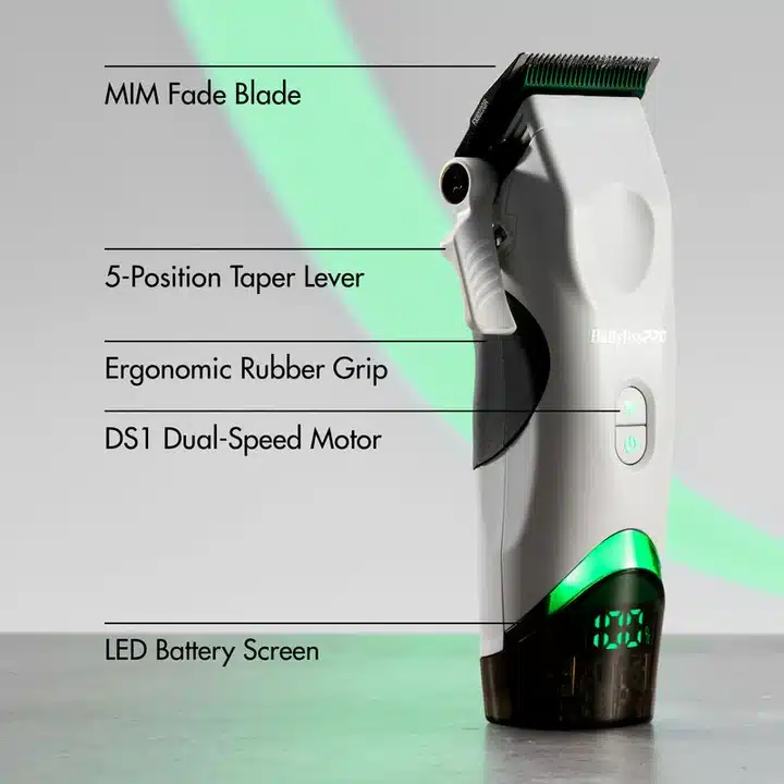 BabylissPro x Tomb45 Wireless Clipper White #FXT45CTW - info