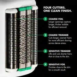 BabylissPro Tomb45 Wireless Shaver White #FXT45FSTW - Foil info